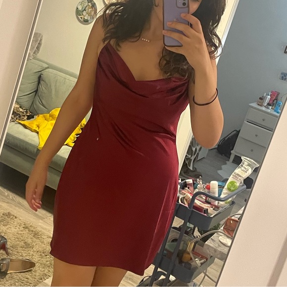 Dynamite Slip Dress in Burgundy - Picture 3 of 3